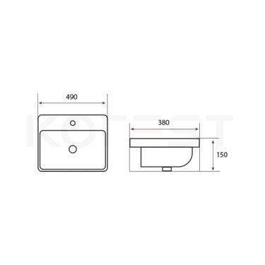 Chậu rửa lavabo bán dương CKR1125