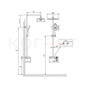 Bộ sen tắm cây cao cấp K1224G