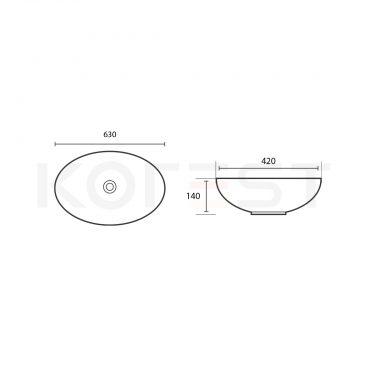 Chậu rửa lavabo đặt bàn CKR2202