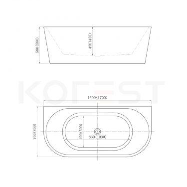 Bồn tắm Freestanding BTKR323NS-170N