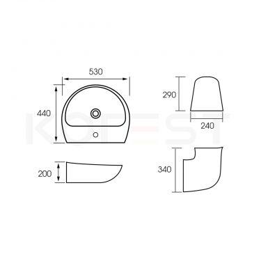 Chậu rửa lavabo treo tường CKR6606
