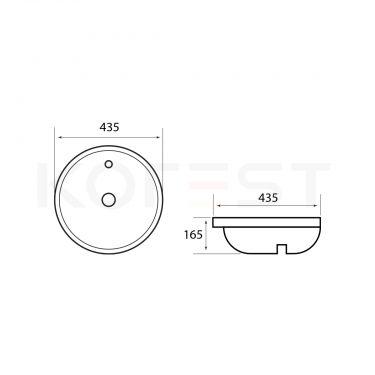 Chậu rửa lavabo bán dương CKR8005A