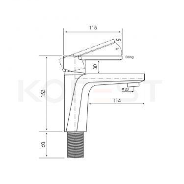 Vòi chậu lavabo K2124G