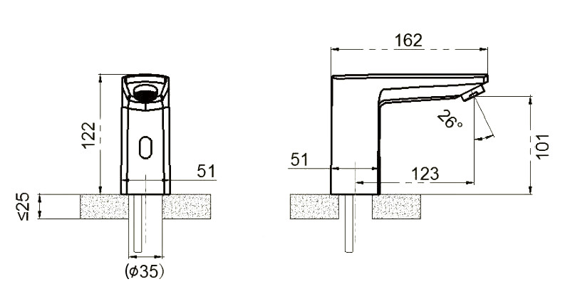 Vòi chậu lavabo cảm ứng K9016A