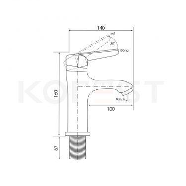 Vòi chậu lavabo K2209