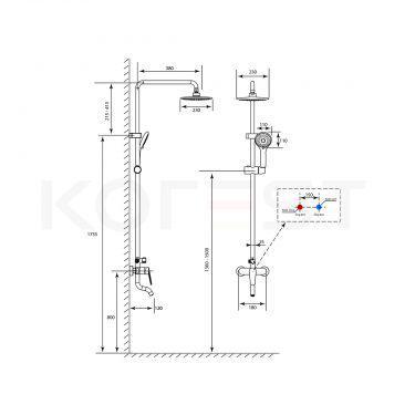 Bộ sen tắm cây K1100