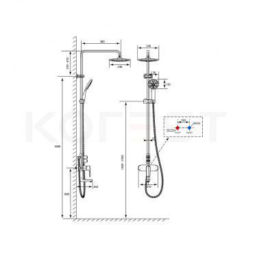 Bộ sen tắm cây cao cấp K1103