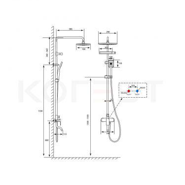 Bộ sen tắm cây K1104