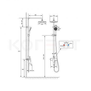 Bộ sen tắm cây K1104B