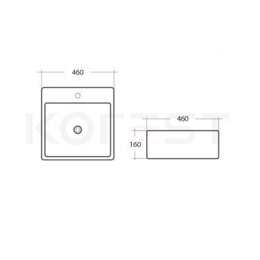 Chậu rửa lavabo đặt bàn CKR5214