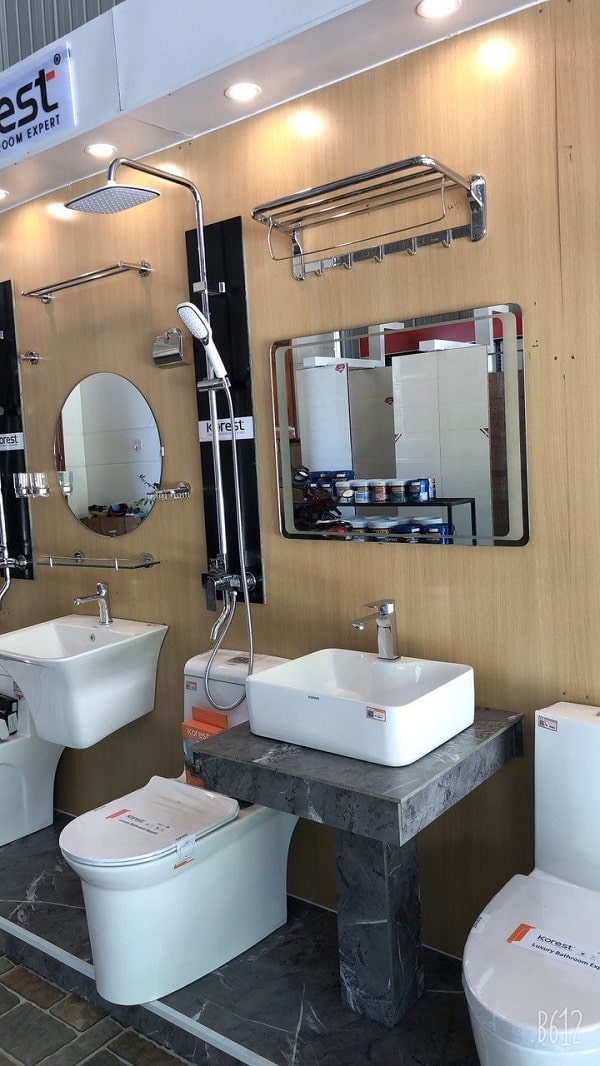Thiết kế showroom thiết bị vệ sinh kiểu có thiết kế Decor