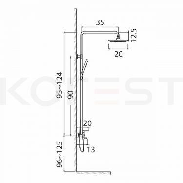 Bộ sen tắm cây cao cấp K1004A