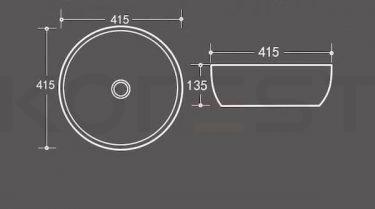 Chậu rửa lavabo đặt bàn CKR101G
