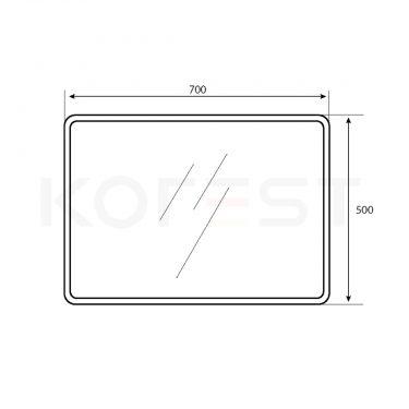 Gương soi nhà tắm GKR5070B-N