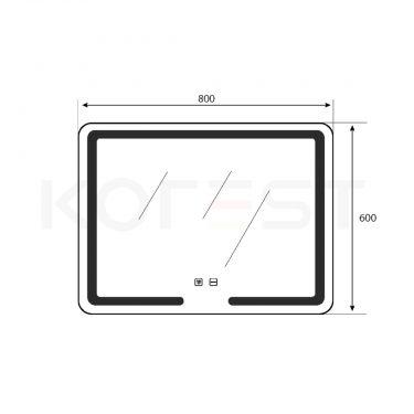 Gương led nhà tắm GKRD8060S-N