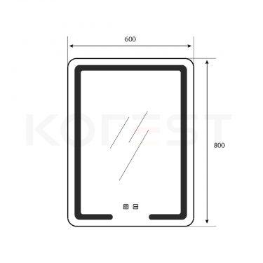 Gương led nhà tắm GKRD8060S