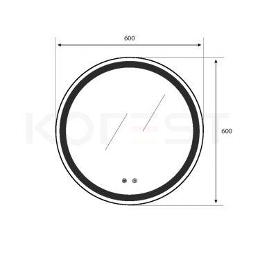 Gương led nhà tắm GKRD60S