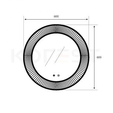 Gương led nhà tắm GKRD60S1