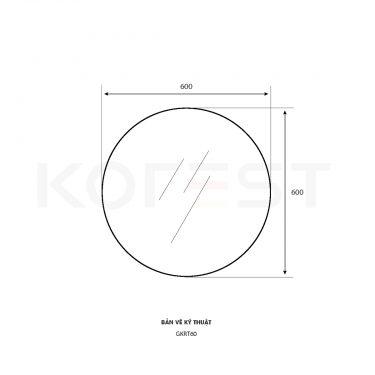 Gương soi nhà tắm GKRT60