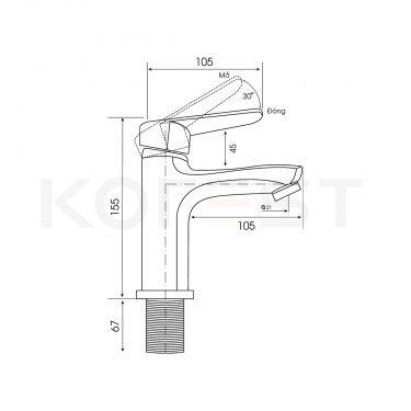 Vòi chậu lavabo K2100