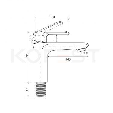 Vòi chậu lavabo K2103