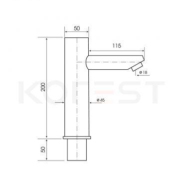 Vòi chậu lavabo cảm ứng K9014
