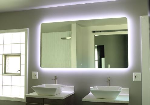 Gương phòng tắm có đèn led phía sau