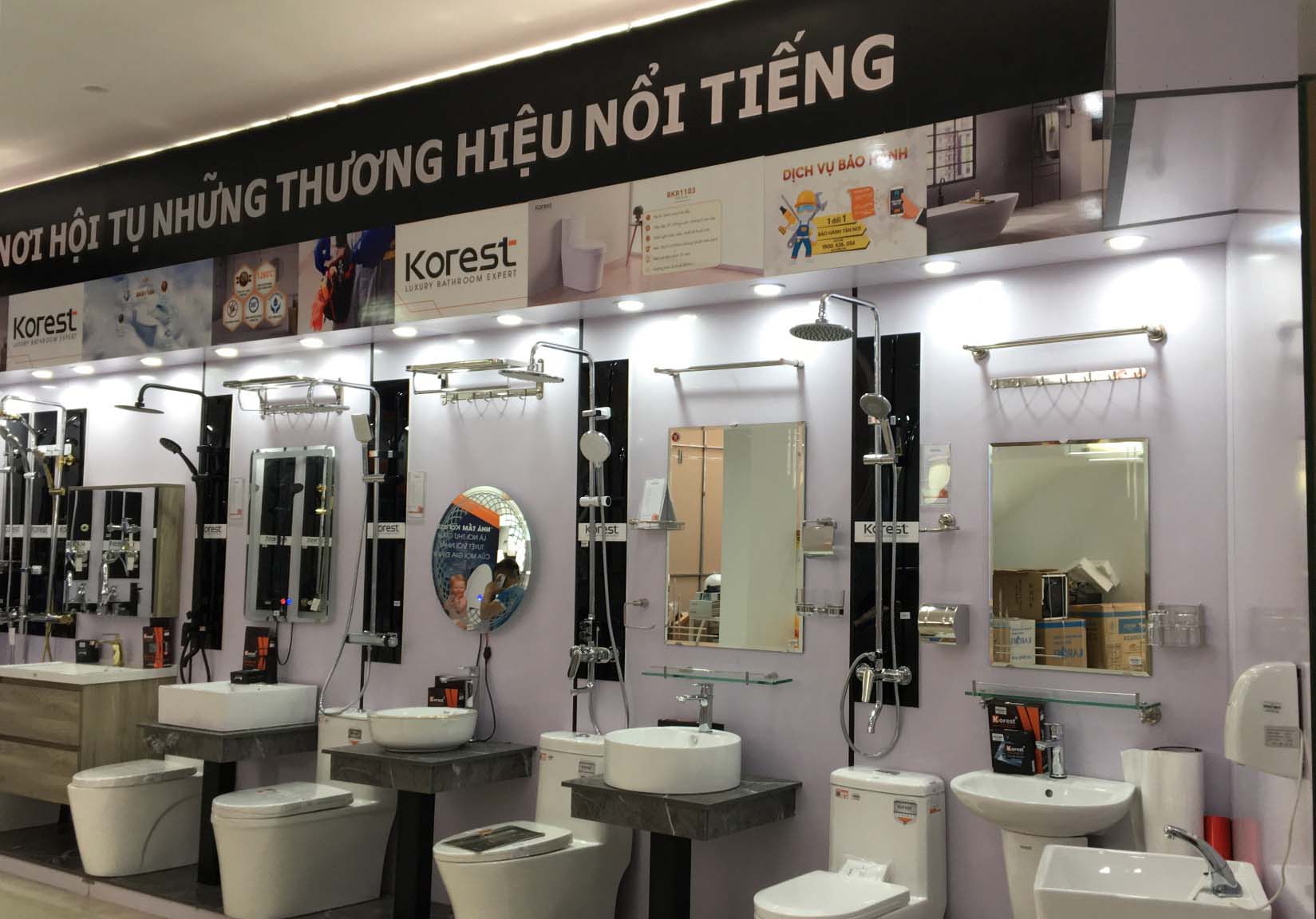 Chào mừng diện mạo mới của showroom thiết bị vệ sinh Korest tại Đông Hà, Quảng Trị