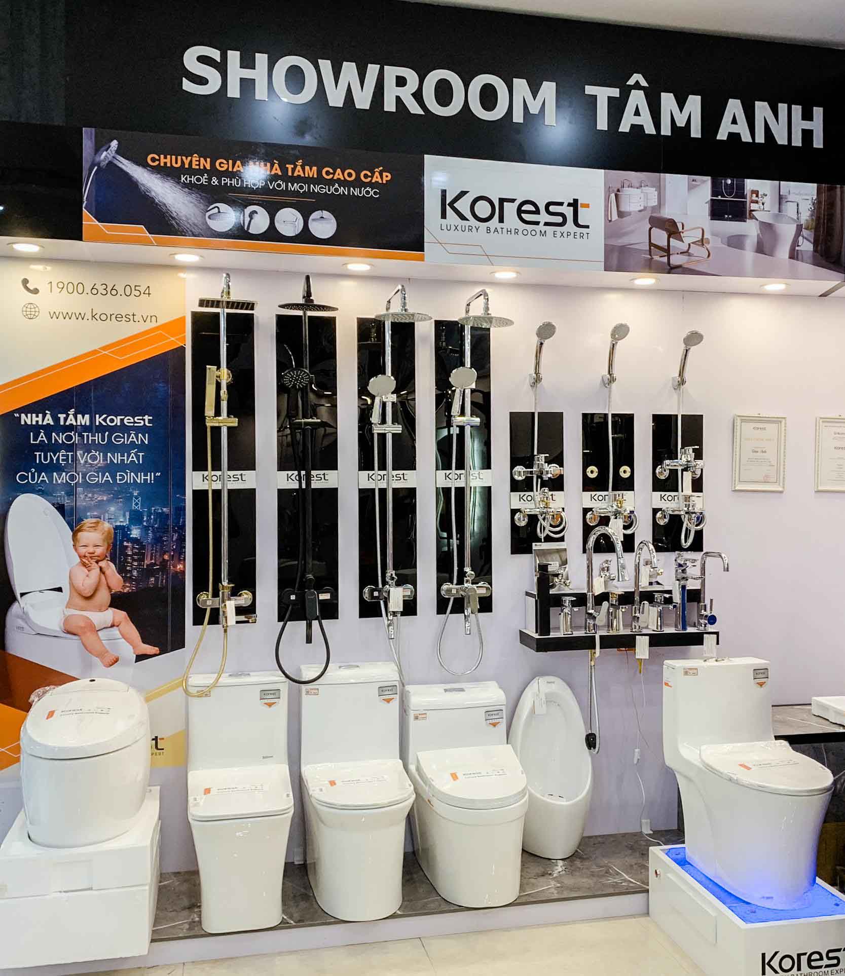 Chào mừng diện mạo mới của showroom thiết bị vệ sinh KOREST tại Đông Hà, Quảng Trị
