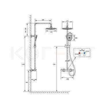 Bộ sen tắm cây nhiệt độ KA15101B