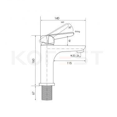 Vòi chậu lavabo K2206
