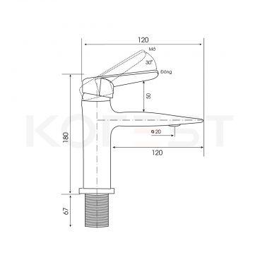 Vòi chậu lavabo K2207