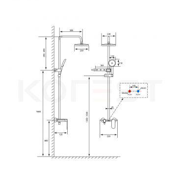 Bộ sen tắm cây K1106