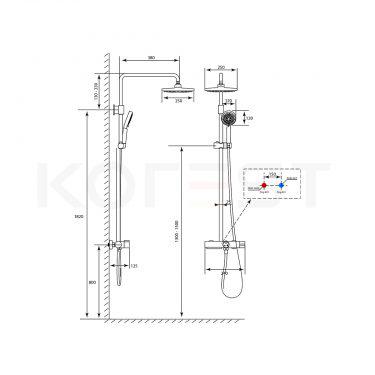 Bộ sen tắm cây K1109