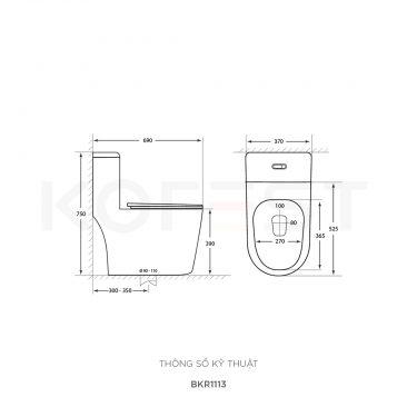 Bàn cầu 1 khối BKR1113