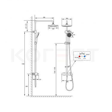 Bộ sen tắm cây nhiệt độ K1202