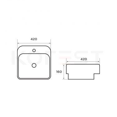 Chậu rửa lavabo bán dương CKR7112