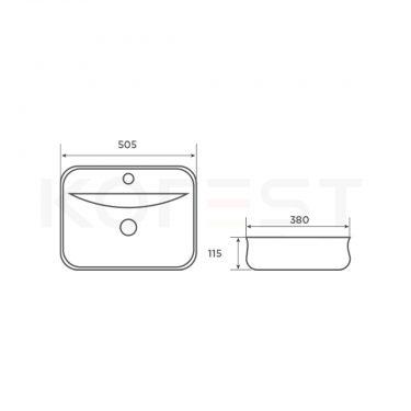 Chậu rửa lavabo đặt bàn CKR7122B
