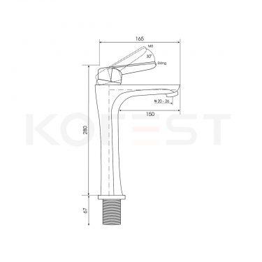 Vòi chậu lavabo K2116