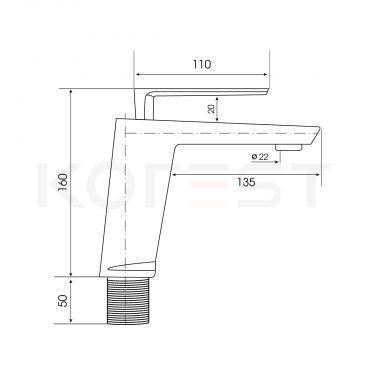 Vòi chậu lavabo K2201