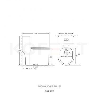 Bàn cầu 1 khối BKR9911