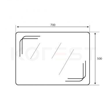 Gương soi nhà tắm GKR5070-N
