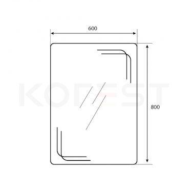 Gương soi nhà tắm GKR6080X