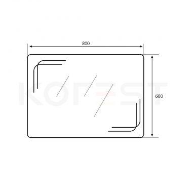 Gương soi nhà tắm GKR6080X-N