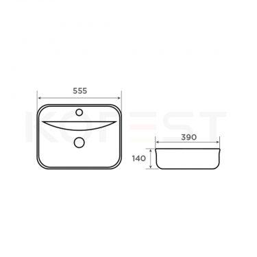 Chậu rửa lavabo đặt bàn CKR7122A