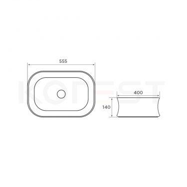 Chậu rửa lavabo đặt bàn CKR7168A