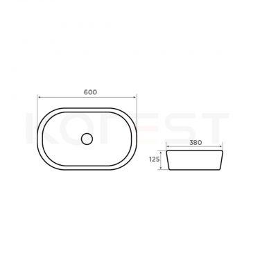 Chậu rửa lavabo đặt bàn CKR7403