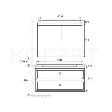Bộ tủ chậu lavabo cao cấp CKR-TC1206