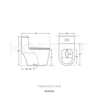 Bàn cầu 1 khối BKR9916