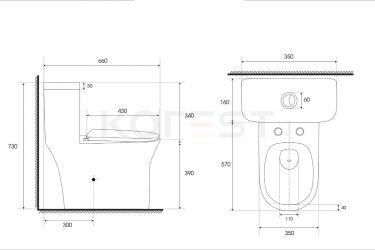 Bàn cầu 1 khối BKR9910